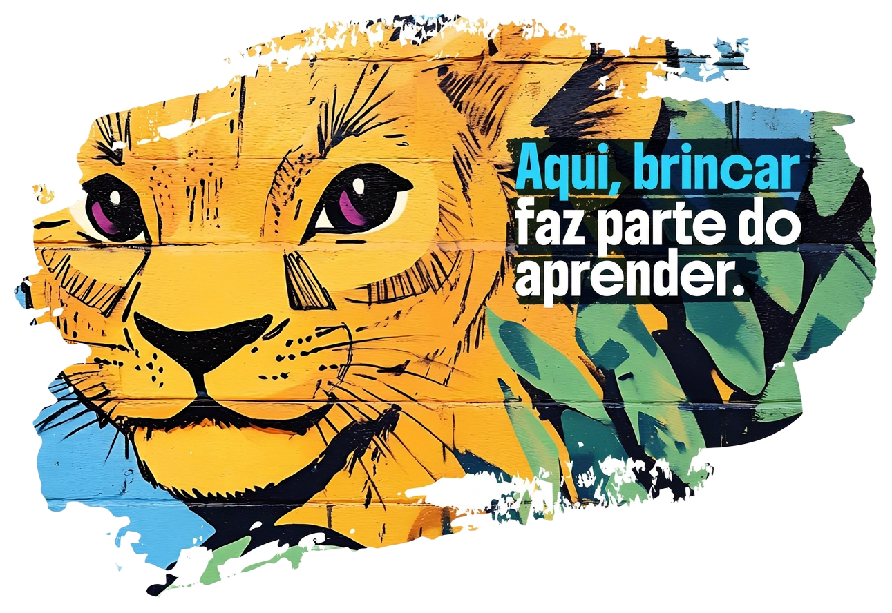 Aqui, brincar faz parte do aprender.